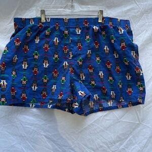 Mossimo Supply Co. Nut Cracker Blue Boxer Shorts Size XL‎ Christmas 100% Cotton